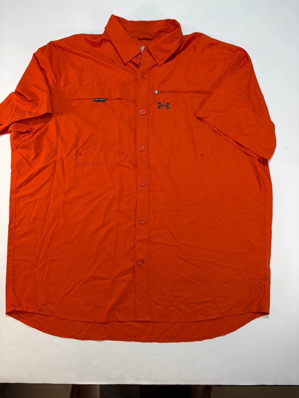 Under Armour HeatGear Fishing Shirt 2XL Loose Safety Blaze Orange